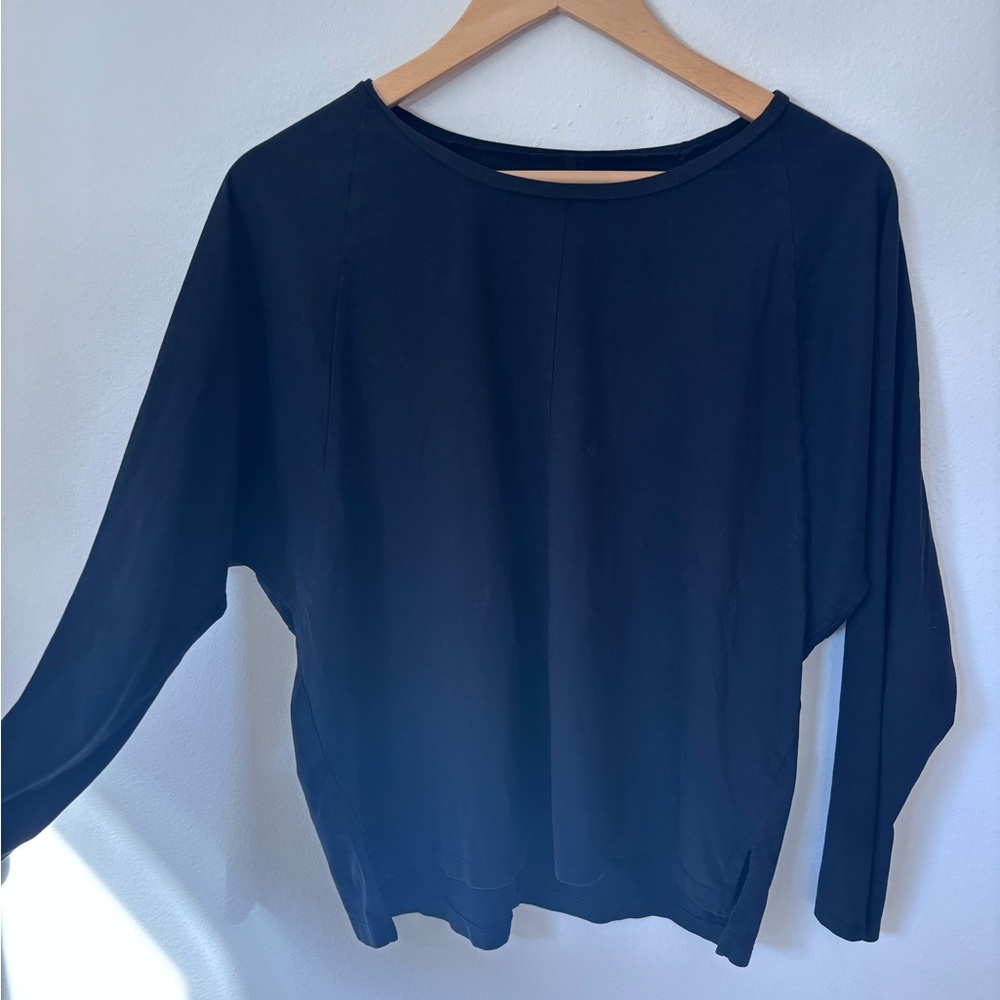 Madewell Black Crewneck Long Sleeve Top